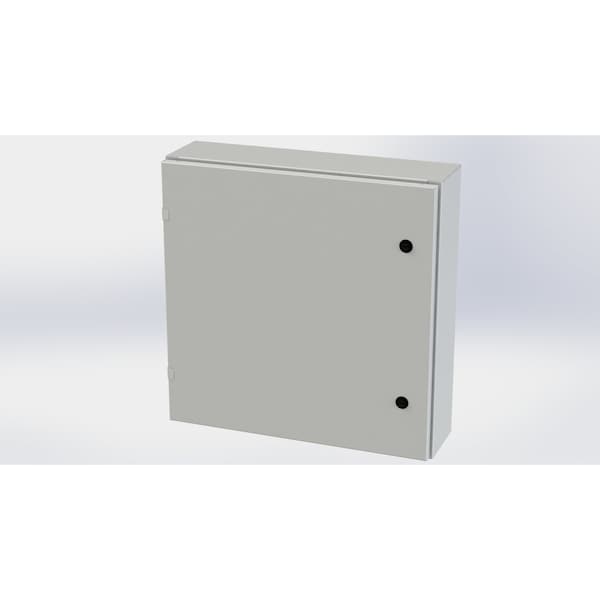 1/4 Turn Latch Electrical Enclosures, 24 in H, 6 in D, 24 in W, NEMA 3R, 4, 12, 13, Carbon Steel